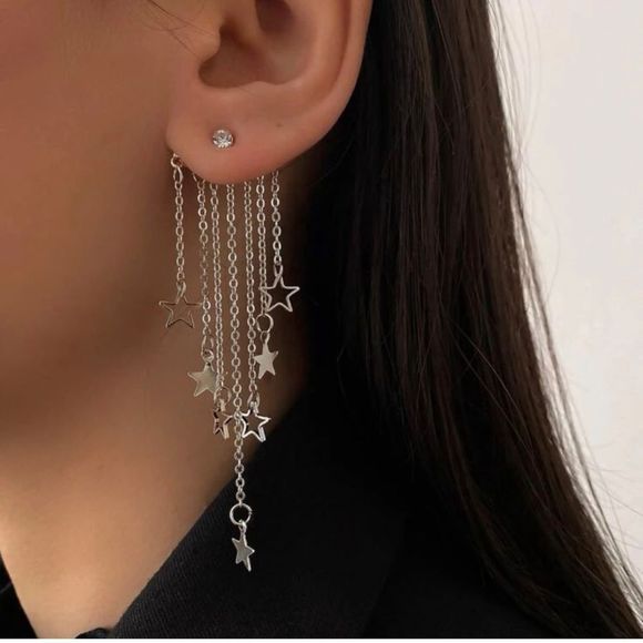 Free People Jewelry - Multi star dangle drop earrings #175